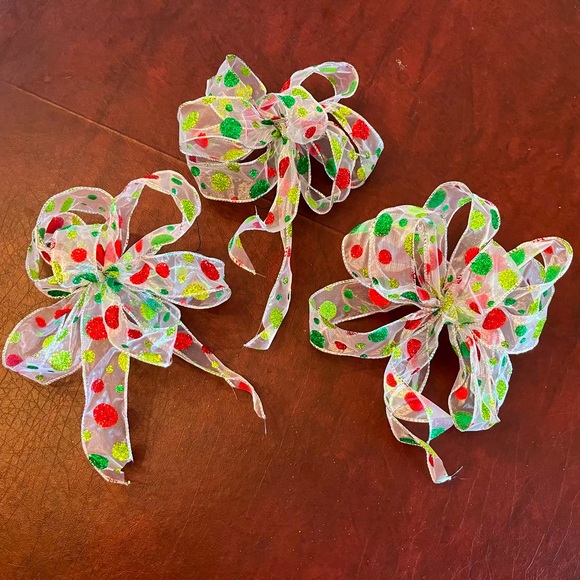 Christmas Bows - Set of 3 - Picture 1 of 9